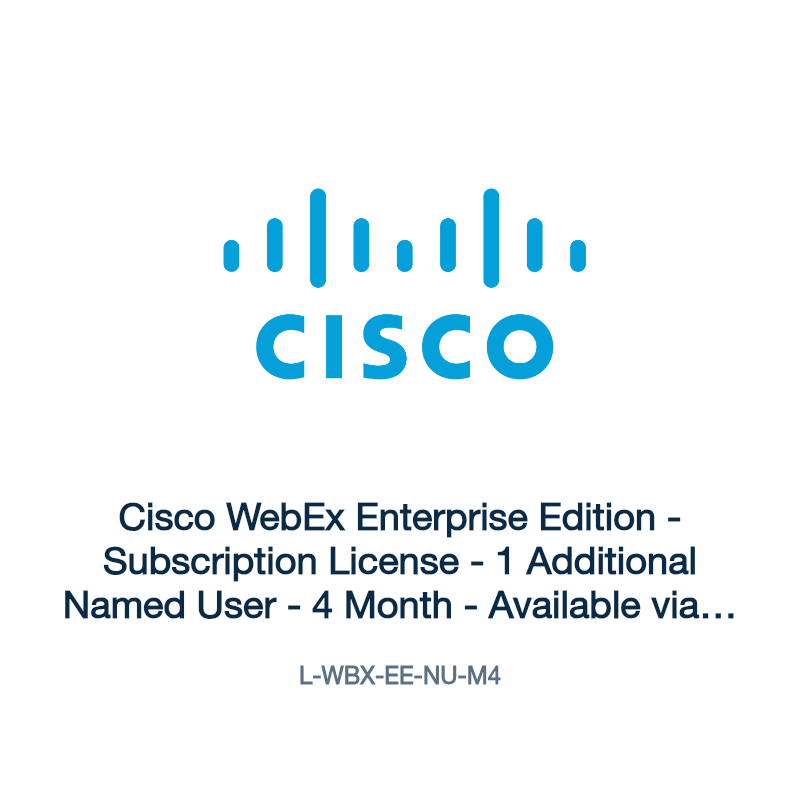 L-WBX-EE-NU-M4: Cisco WebEx Enterprise Edition