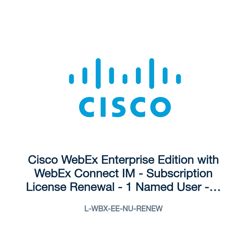 L-WBX-EE-NU-RENEW: Cisco WebEx Enterprise Edition with WebEx Connect IM