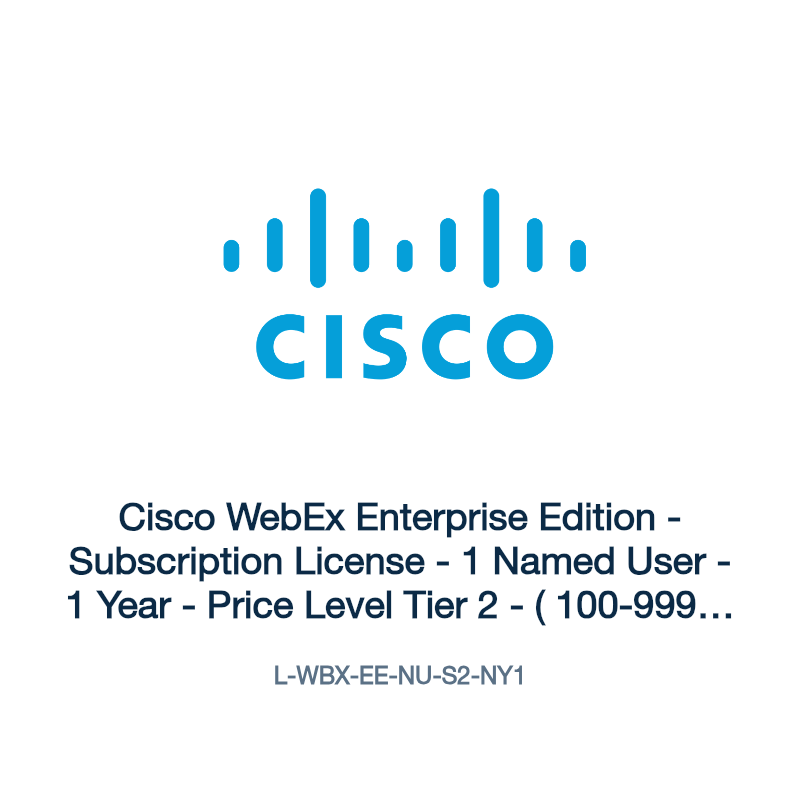L-WBX-EE-NU-S2-NY1: Cisco WebEx Enterprise Edition