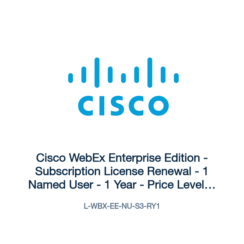 L-WBX-EE-NU-S3-RY1: Cisco WebEx Enterprise Edition