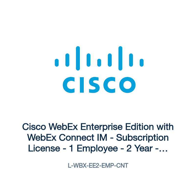 L-WBX-EE2-EMP-CNT: Cisco WebEx Enterprise Edition with WebEx Connect IM
