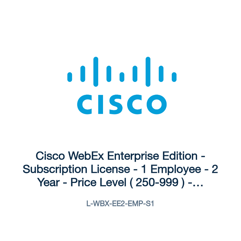L-WBX-EE2-EMP-S1: Cisco WebEx Enterprise Edition