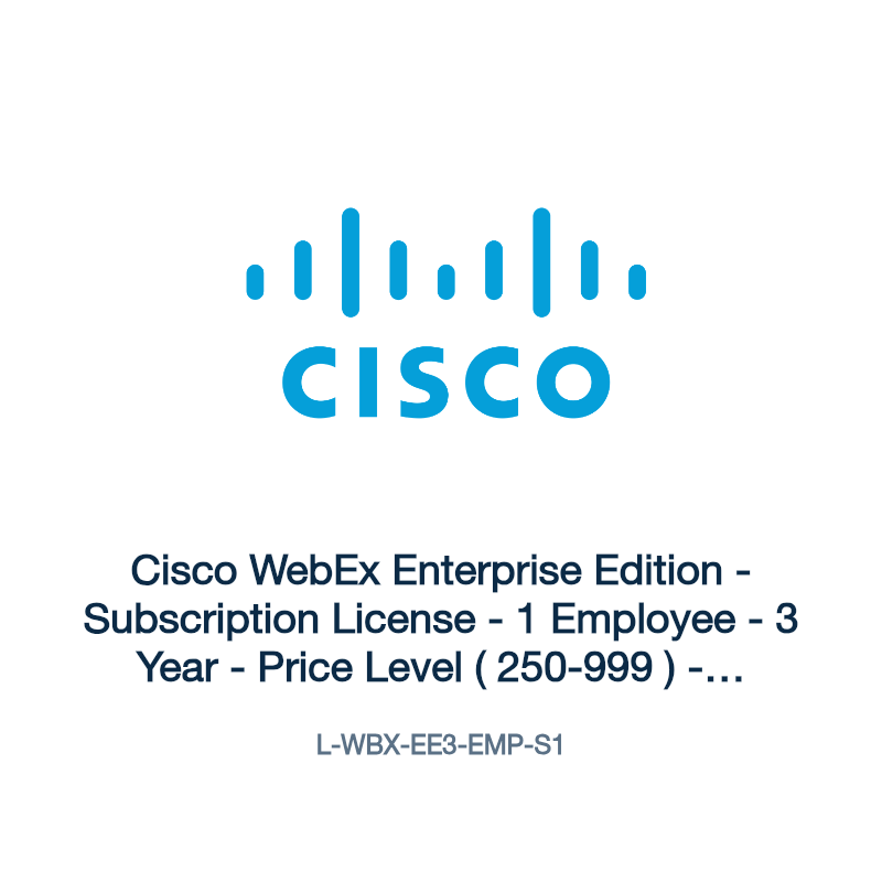 L-WBX-EE3-EMP-S1: Cisco WebEx Enterprise Edition