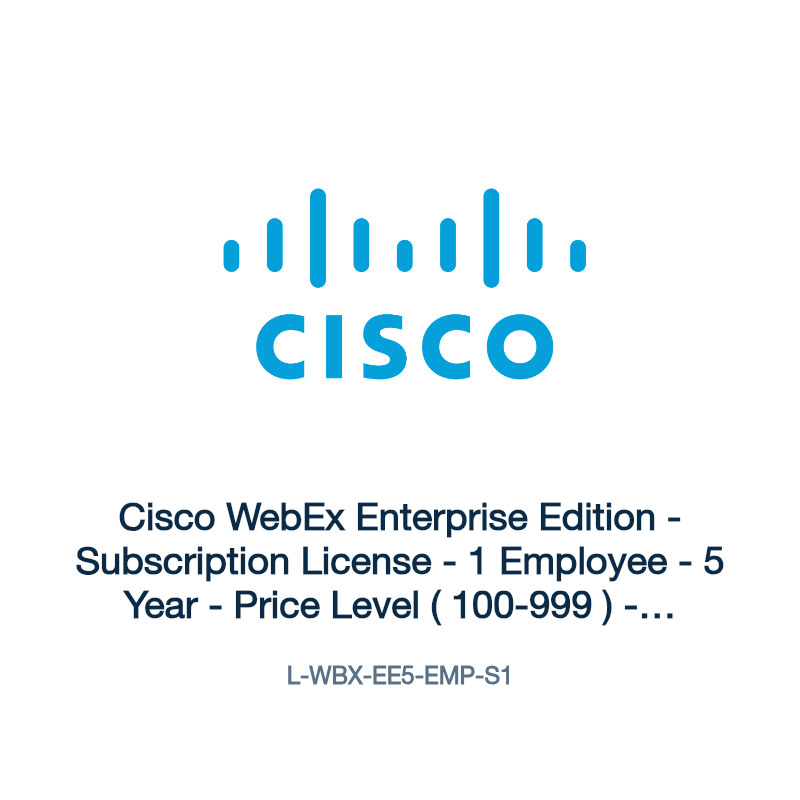L-WBX-EE5-EMP-S1: Cisco WebEx Enterprise Edition
