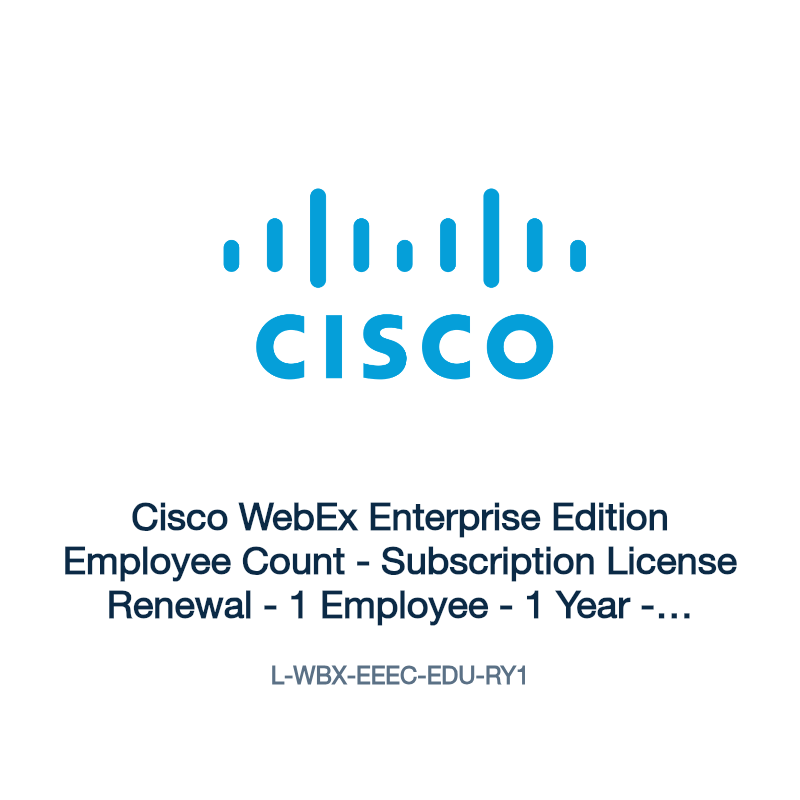 L-WBX-EEEC-EDU-RY1: Cisco WebEx Enterprise Edition Employee Count