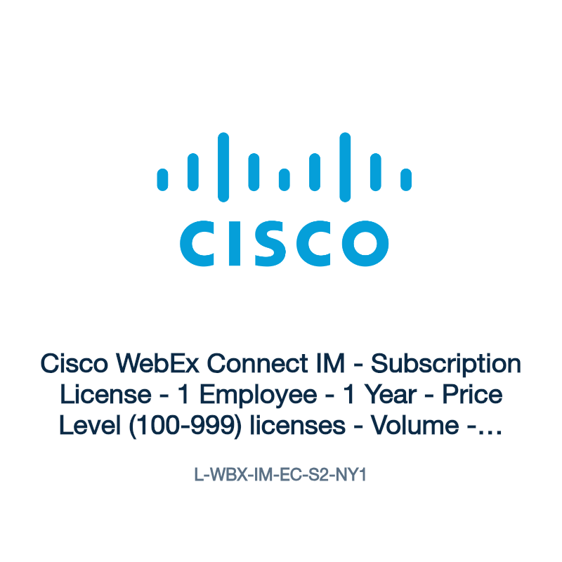 L-WBX-IM-EC-S2-NY1: Cisco WebEx Connect IM
