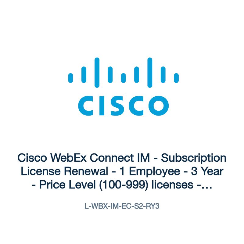 L-WBX-IM-EC-S2-RY3: Cisco WebEx Connect IM