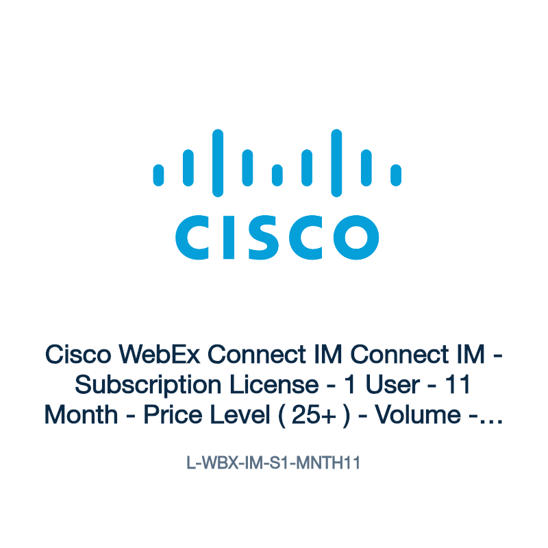 L-WBX-IM-S1-MNTH11: Cisco WebEx Connect IM Connect IM
