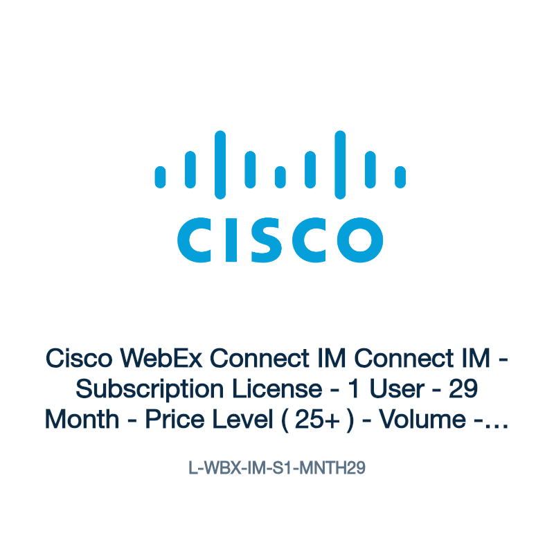 L-WBX-IM-S1-MNTH29: Cisco WebEx Connect IM Connect IM