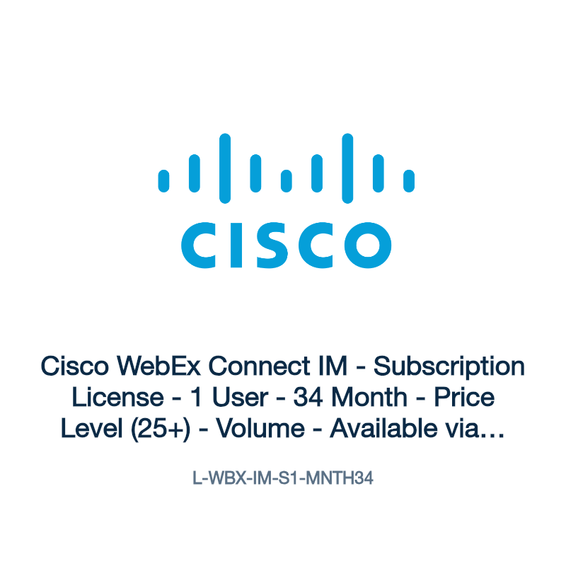 L-WBX-IM-S1-MNTH34: Cisco WebEx Connect IM