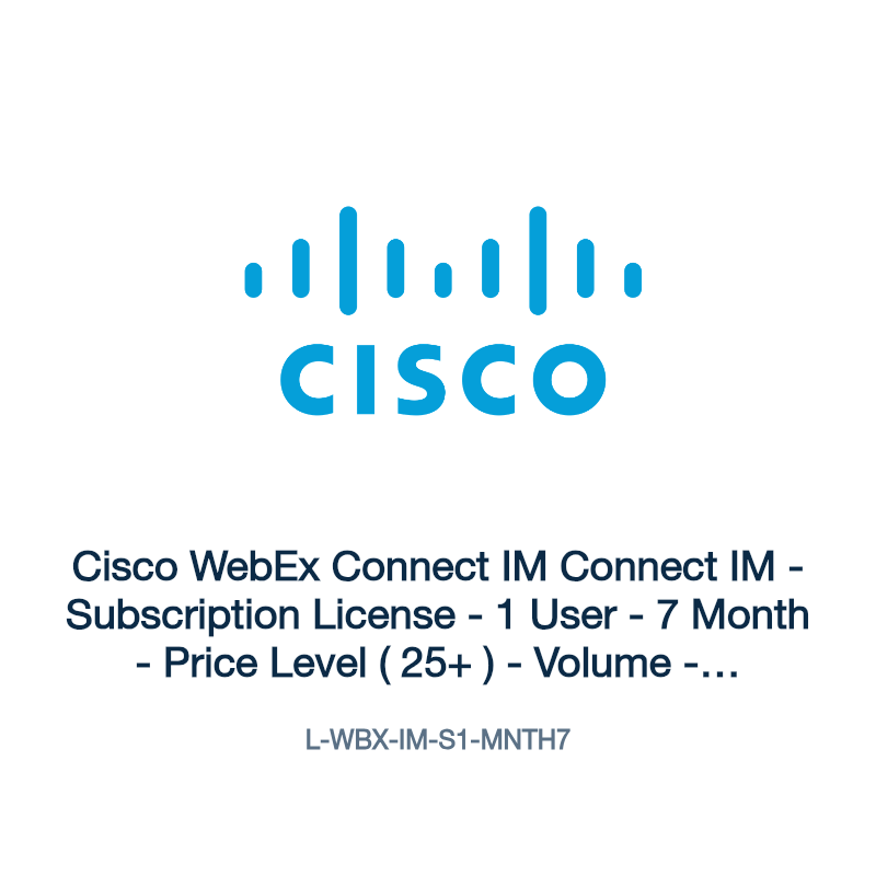 L-WBX-IM-S1-MNTH7: Cisco WebEx Connect IM Connect IM