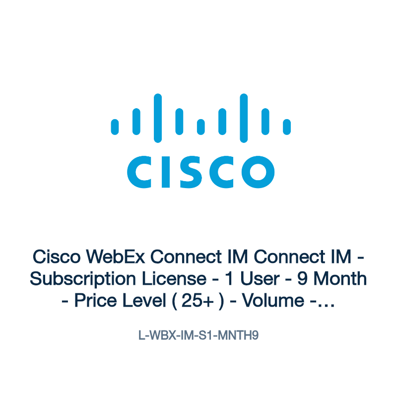 L-WBX-IM-S1-MNTH9: Cisco WebEx Connect IM Connect IM