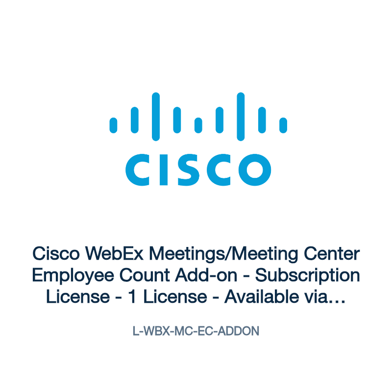 L-WBX-MC-EC-ADDON: Cisco WebEx Meetings/Meeting Center Employee Count Add-on