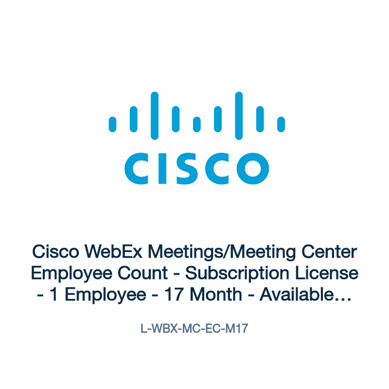 L-WBX-MC-EC-M17: Cisco WebEx Meetings/Meeting Center Employee Count