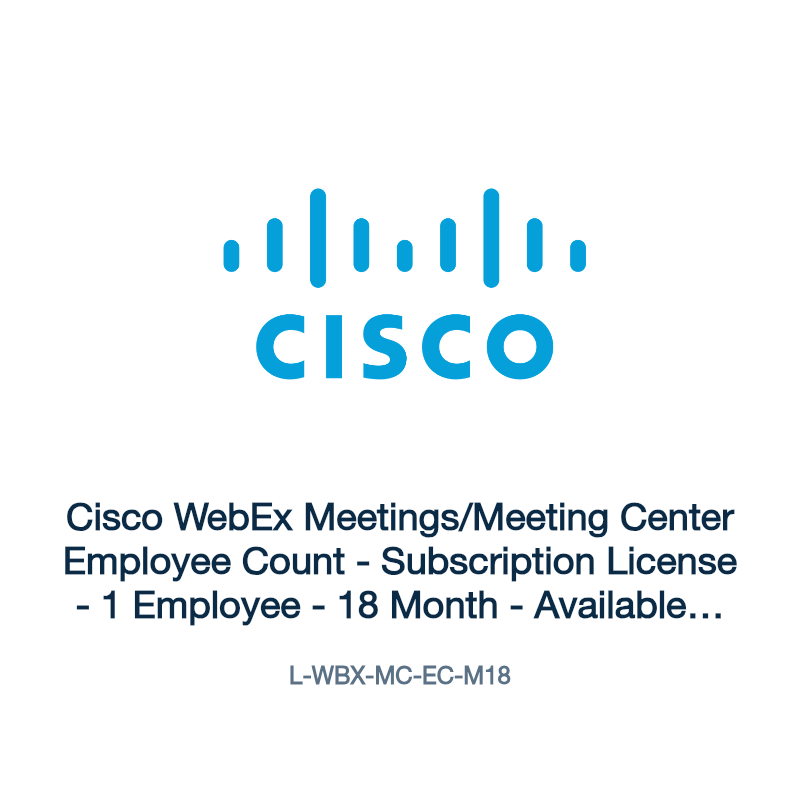 L-WBX-MC-EC-M18: Cisco WebEx Meetings/Meeting Center Employee Count
