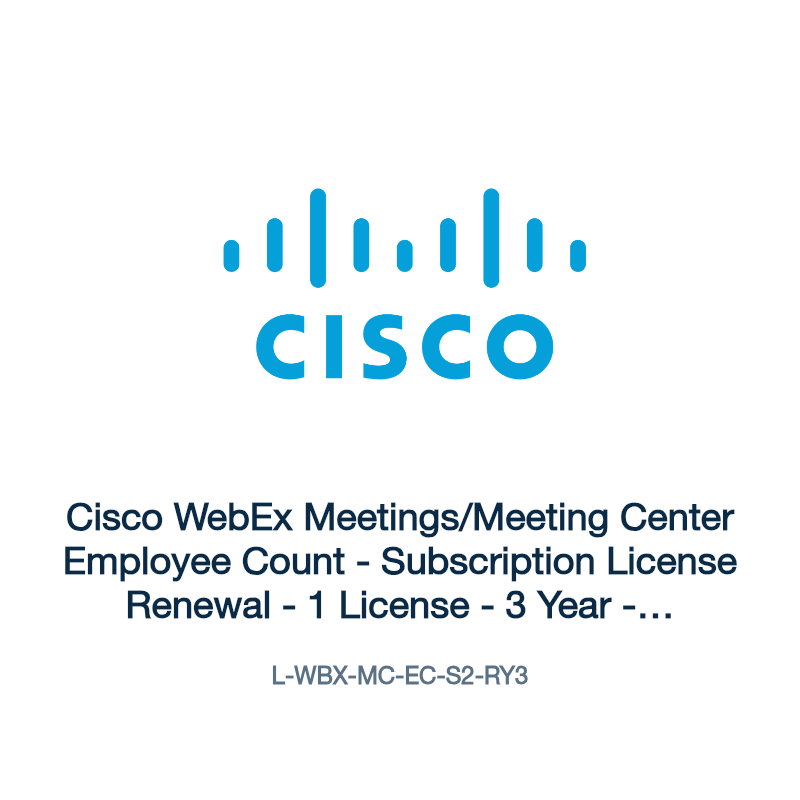 L-WBX-MC-EC-S2-RY3: Cisco WebEx Meetings/Meeting Center Employee Count