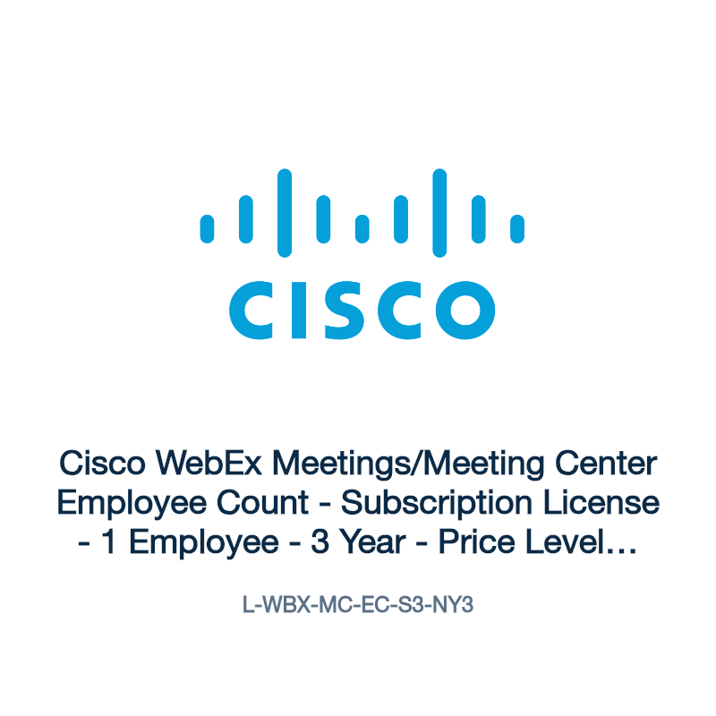 L-WBX-MC-EC-S3-NY3: Cisco WebEx Meetings/Meeting Center Employee Count