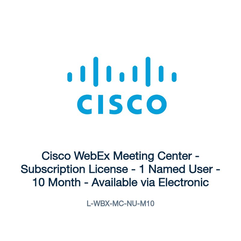L-WBX-MC-NU-M10: Cisco WebEx Meeting Center