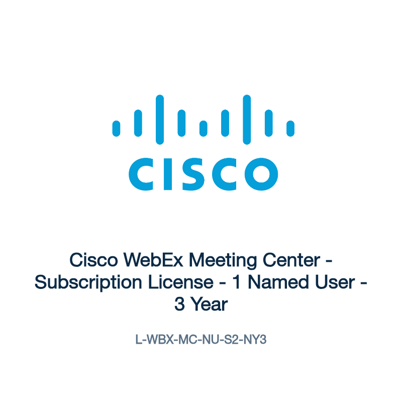 L-WBX-MC-NU-S2-NY3: Cisco WebEx Meeting Center