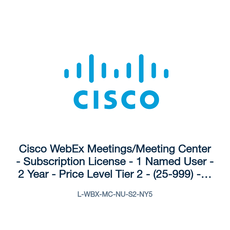 L-WBX-MC-NU-S2-NY5: Cisco WebEx Meetings/Meeting Center