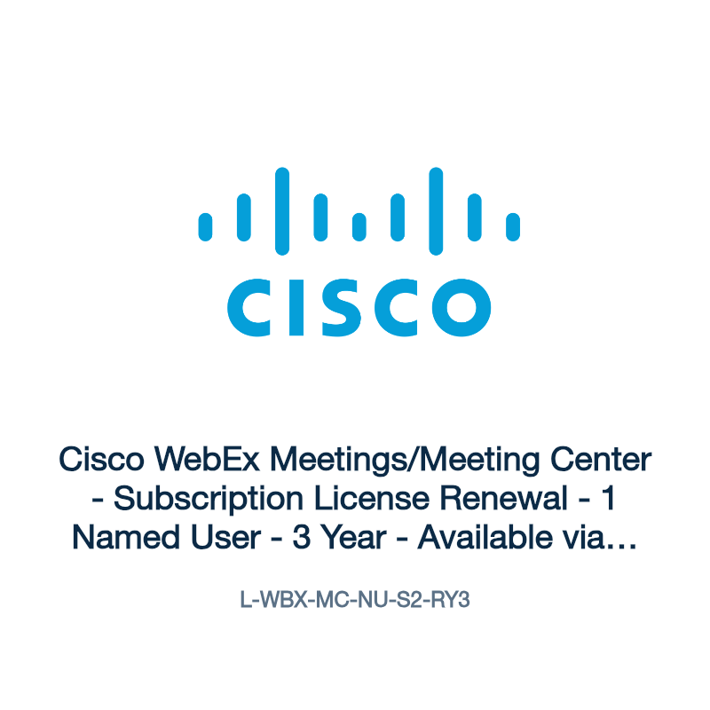 L-WBX-MC-NU-S2-RY3: Cisco WebEx Meetings/Meeting Center