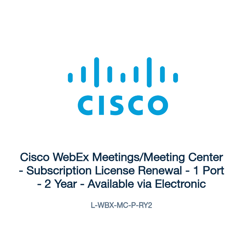 L-WBX-MC-P-RY2: Cisco WebEx Meetings/Meeting Center