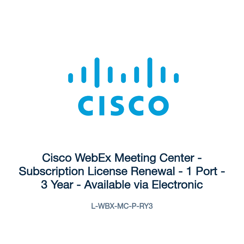 L-WBX-MC-P-RY3: Cisco WebEx Meeting Center