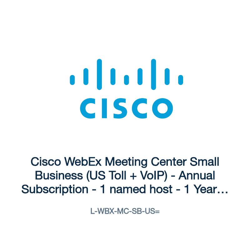 L-WBX-MC-SB-US=: Cisco WebEx Meeting Center Small Business (US Toll + VoIP)