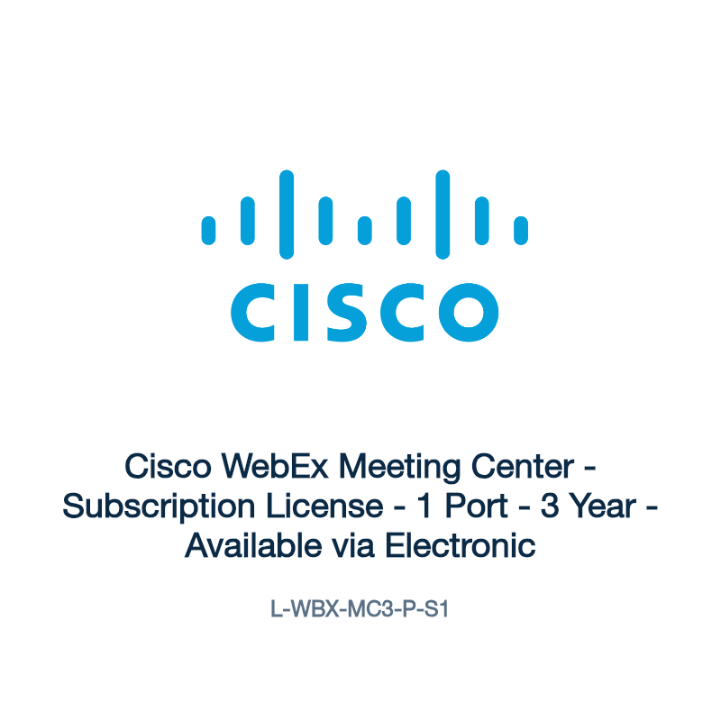 L-WBX-MC3-P-S1: Cisco WebEx Meeting Center