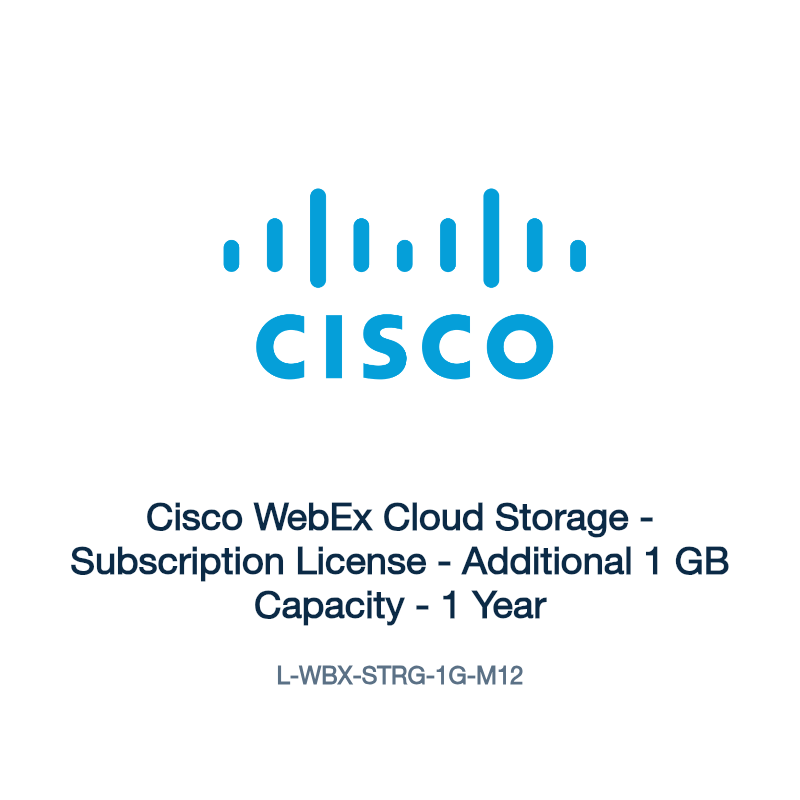 L-WBX-STRG-1G-M12: Cisco WebEx Cloud Storage