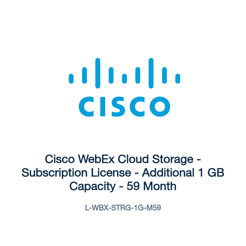 L-WBX-STRG-1G-M59: Cisco WebEx Cloud Storage