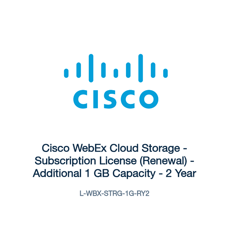 L-WBX-STRG-1G-RY2: Cisco WebEx Cloud Storage