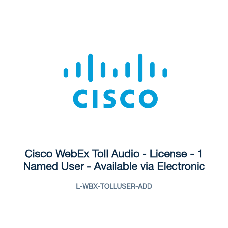 L-WBX-TOLLUSER-ADD: Cisco WebEx Toll Audio