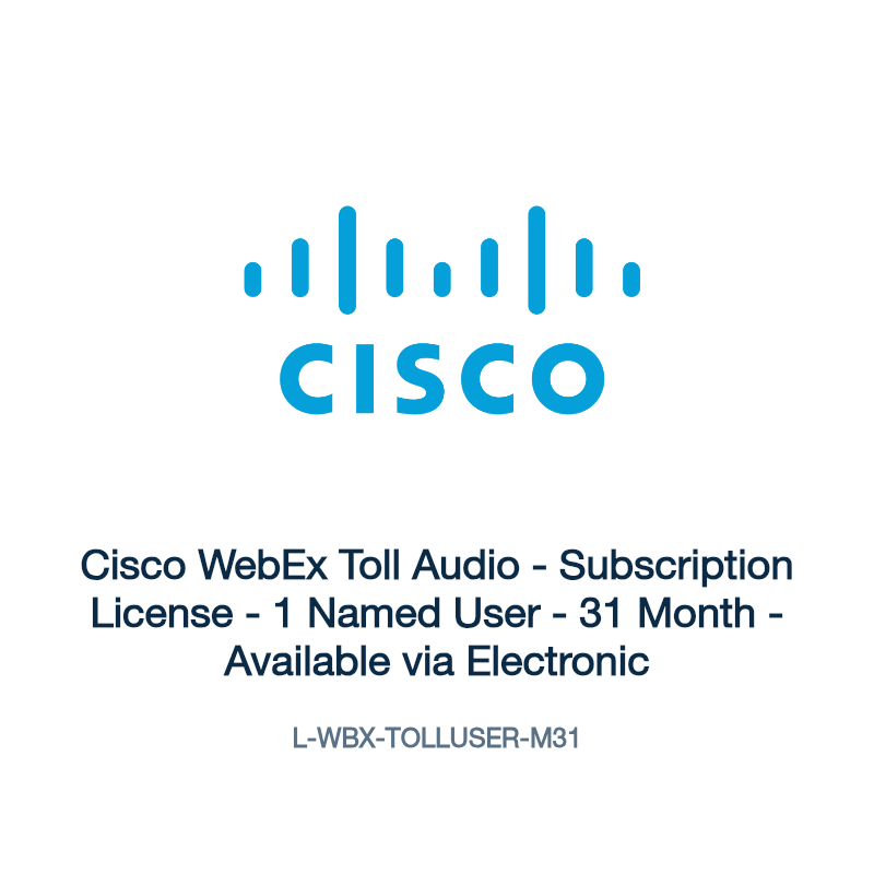 L-WBX-TOLLUSER-M31: Cisco WebEx Toll Audio
