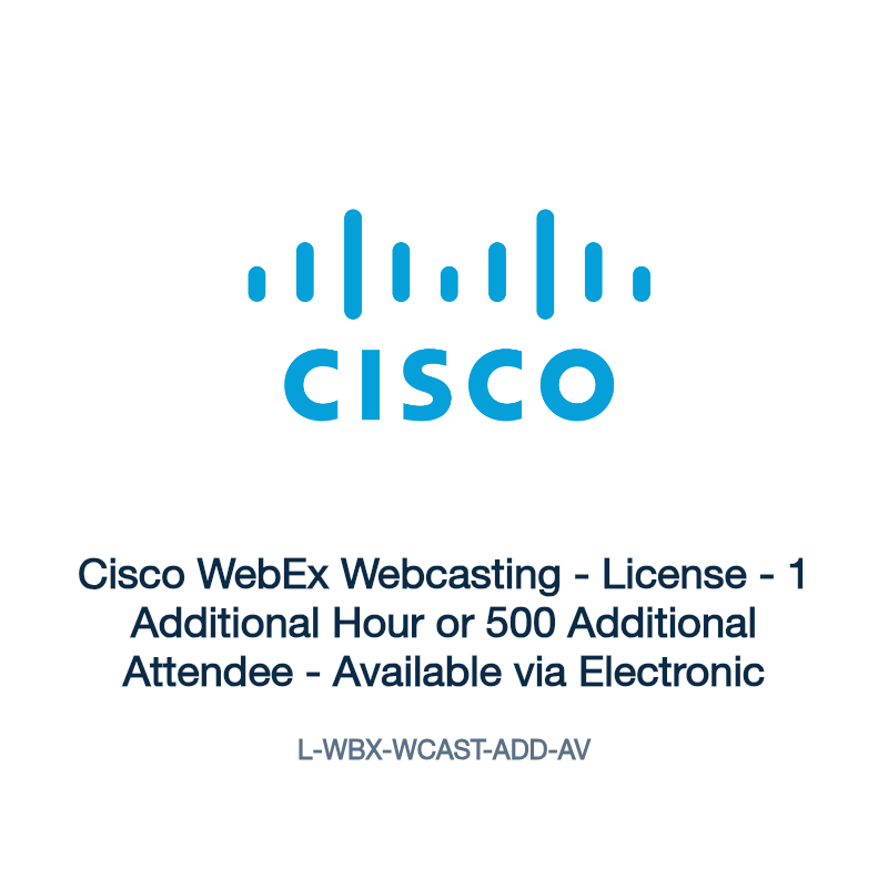 L-WBX-WCAST-ADD-AV: Cisco WebEx Webcasting