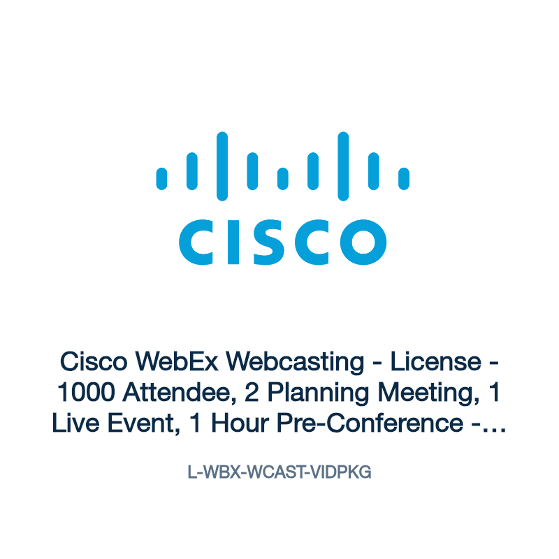 L-WBX-WCAST-VIDPKG: Cisco WebEx Webcasting