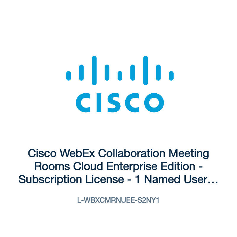 L-WBXCMRNUEE-S2NY1: Cisco WebEx Collaboration Meeting Rooms Cloud Enterprise Edition