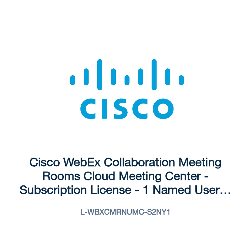L-WBXCMRNUMC-S2NY1: Cisco WebEx Collaboration Meeting Rooms Cloud Meeting Center