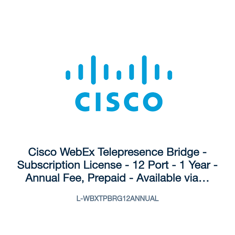 L-WBXTPBRG12ANNUAL: Cisco WebEx Telepresence Bridge