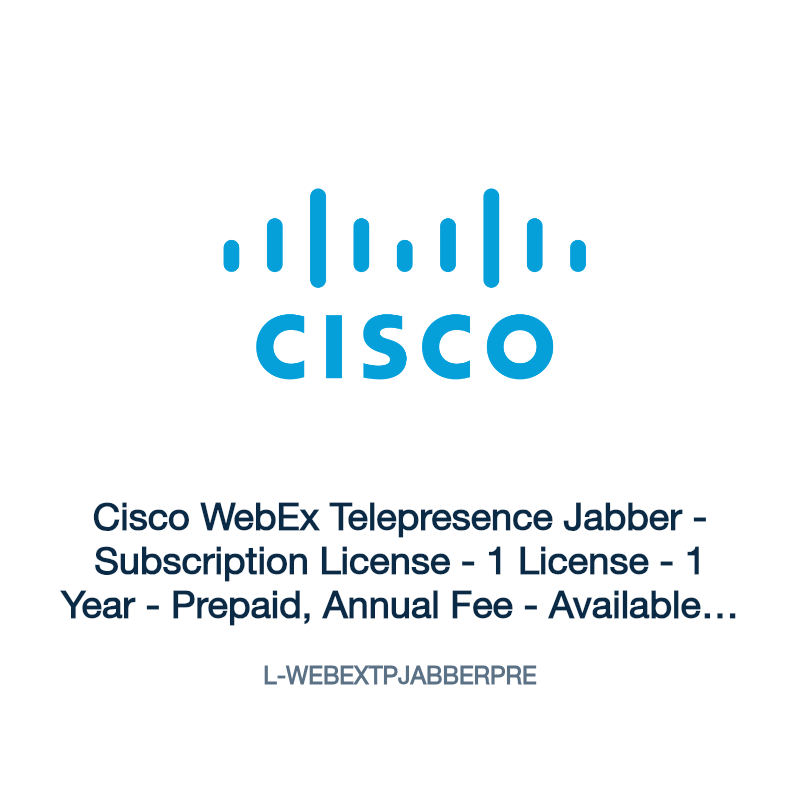 L-WEBEXTPJABBERPRE: Cisco WebEx Telepresence Jabber