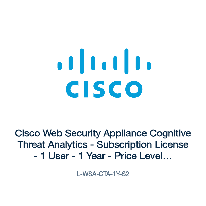 L-WSA-CTA-1Y-S2: Cisco Web Security Appliance Cognitive Threat Analytics