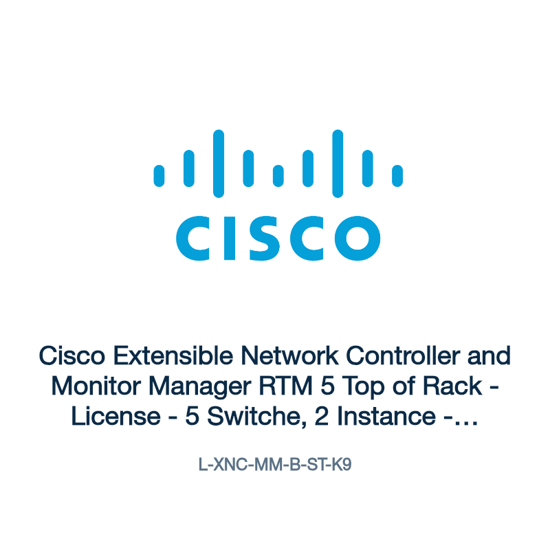 L-XNC-MM-B-ST-K9: Cisco Extensible Network Controller and Monitor Manager RTM 5 Top of