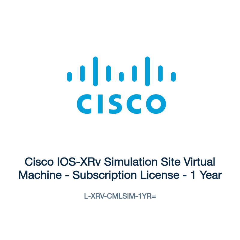 L-XRV-CMLSIM-1YR=: Cisco IOS-XRv Simulation Site Virtual Machine