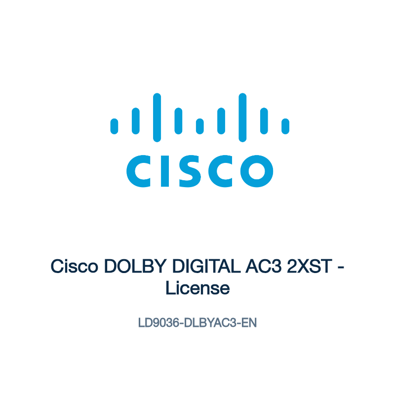LD9036-DLBYAC3-EN: Cisco DOLBY DIGITAL AC3 2XST