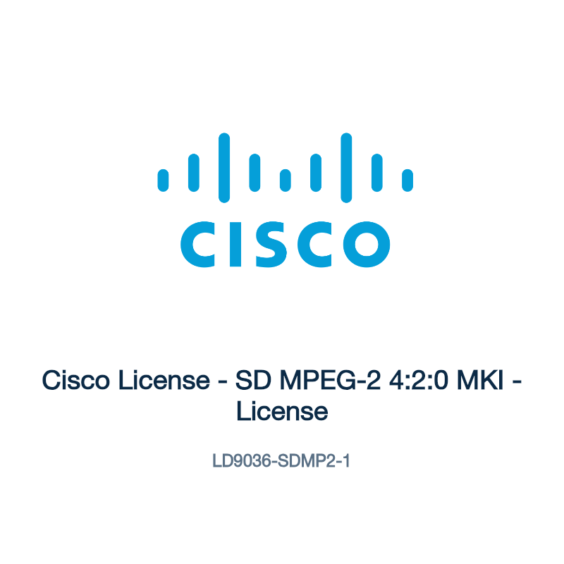 LD9036-SDMP2-1: Cisco License - SD MPEG-2 4:2:0 MKI - License