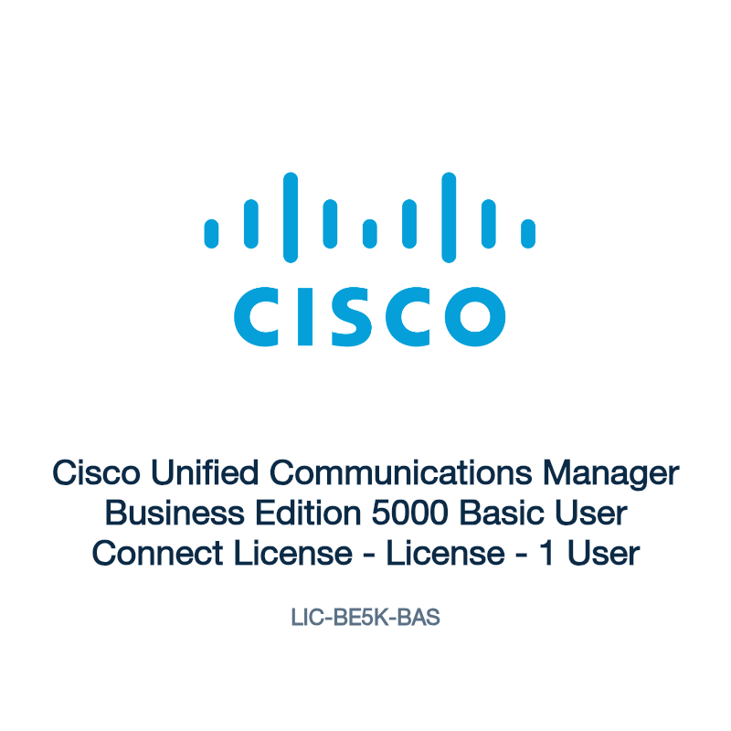 LIC-BE5K-BAS: Cisco Unified Communications Manager Business Edition 5000 Basic User