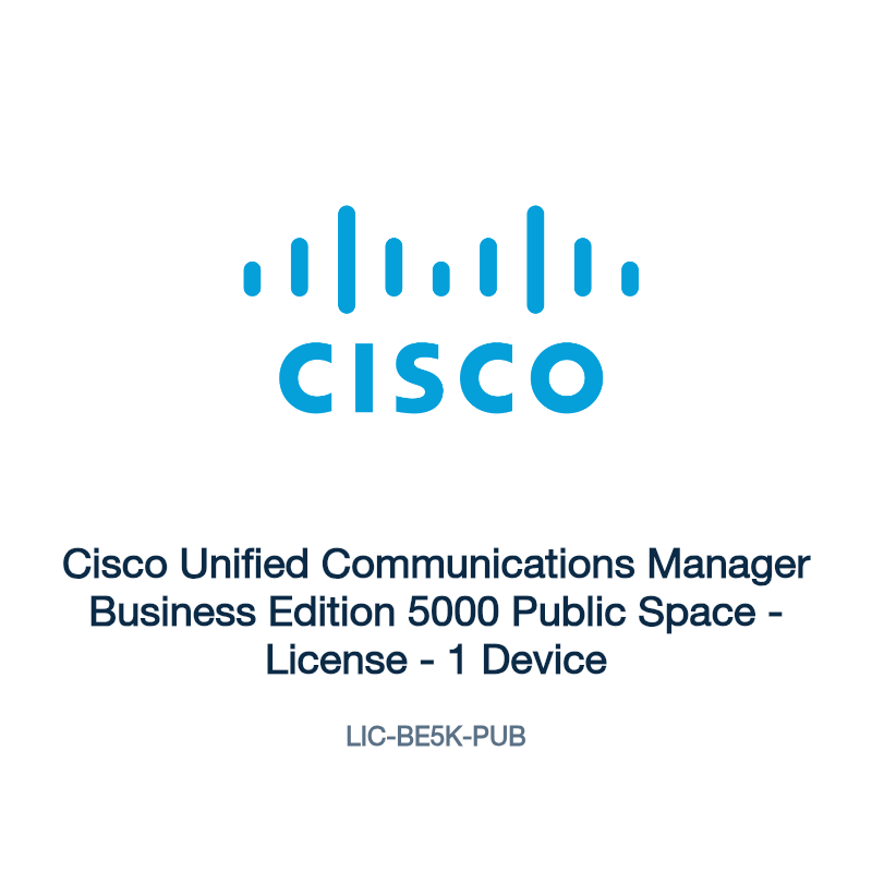 LIC-BE5K-PUB: Cisco Unified Communications Manager Business Edition 5000 Public
