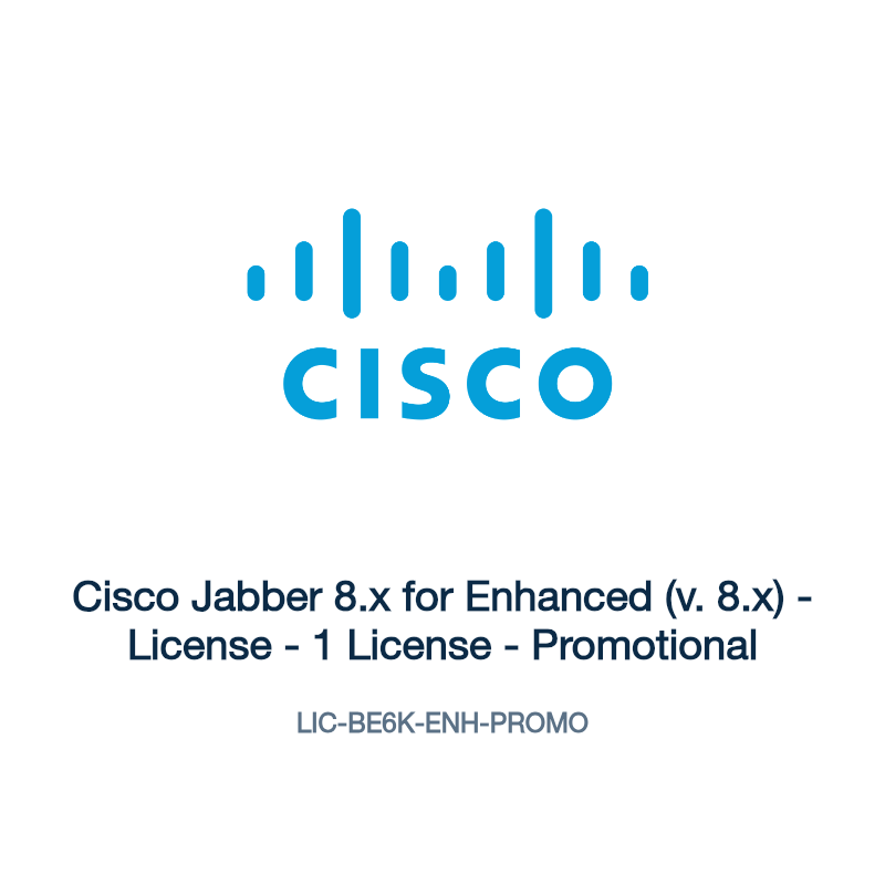 LIC-BE6K-ENH-PROMO: Cisco Jabber 8.x for Enhanced (v. 8.x)