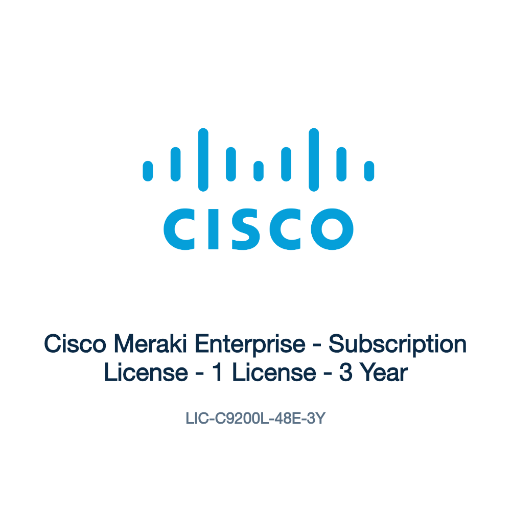 LIC-C9200L-48E-3Y: Cisco Meraki Enterprise