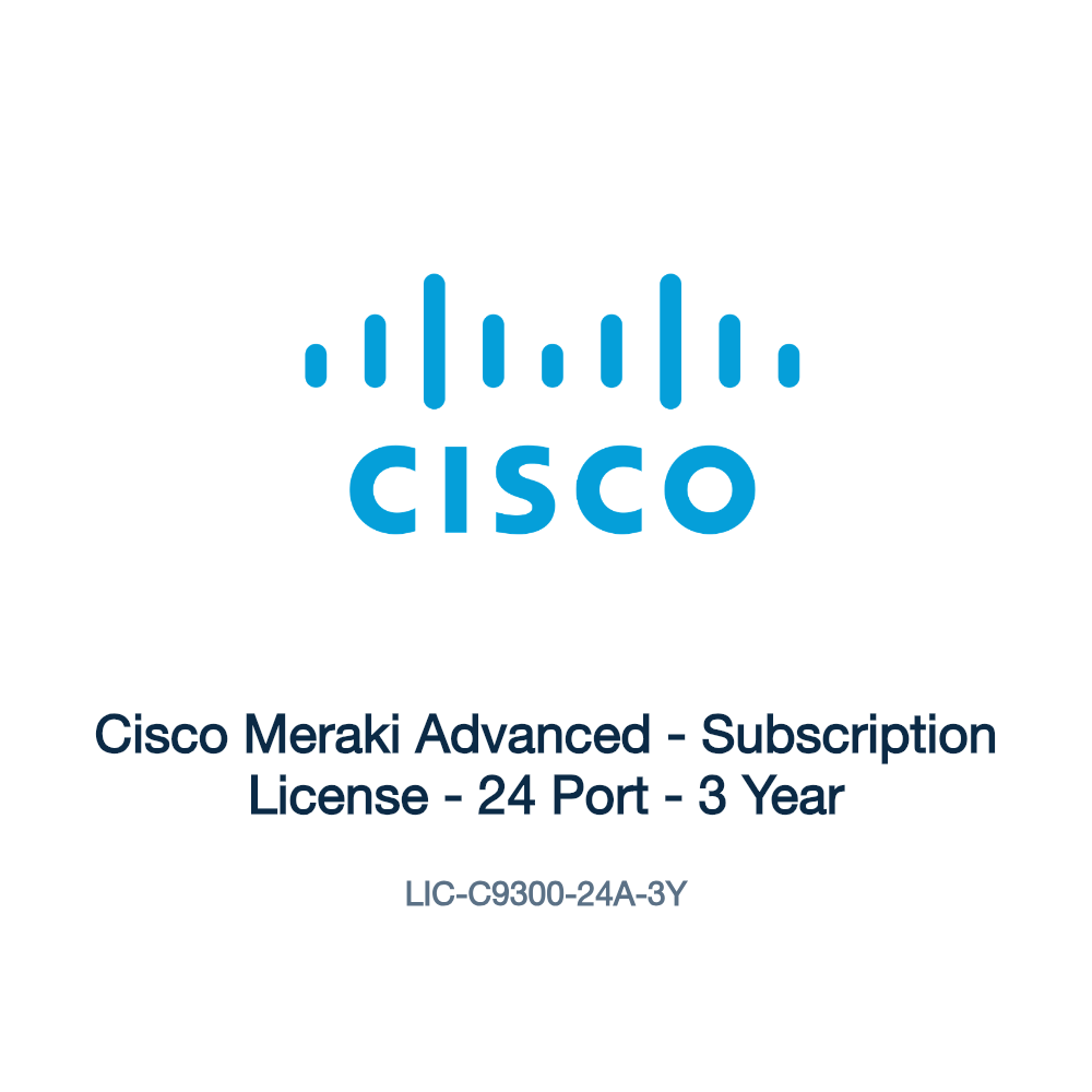 LIC-C9300-24A-3Y: Cisco Meraki Advanced